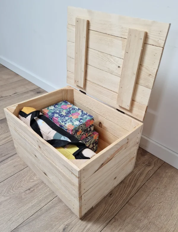 Cassetta in legno con coperchio – effetto bruciato – Cassainlegno