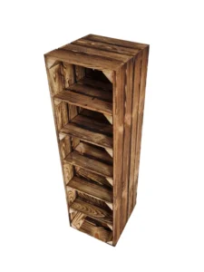 Scarpiera in legno – finitura naturale o effetto bruciato – Cassainlegno