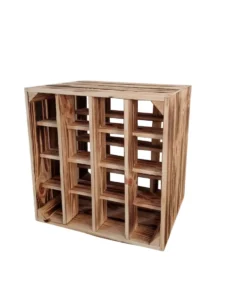 Porta bottiglie in legno 18 bottiglie 40×40×30 cm – Cassainlegno