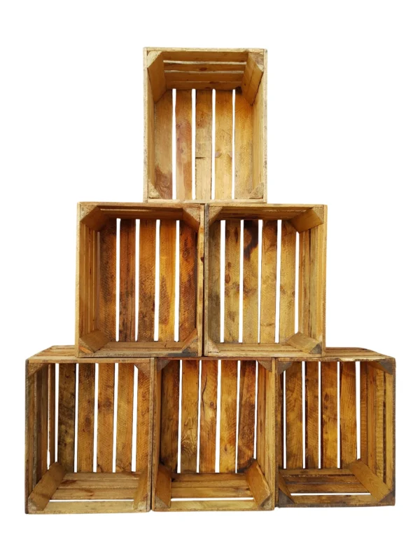Cassette in legno vintage 50×40×30 cm stile rustico – Cassainlegno