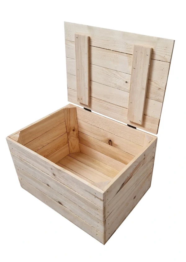 Cassetta in legno con coperchio – effetto bruciato – Cassainlegno