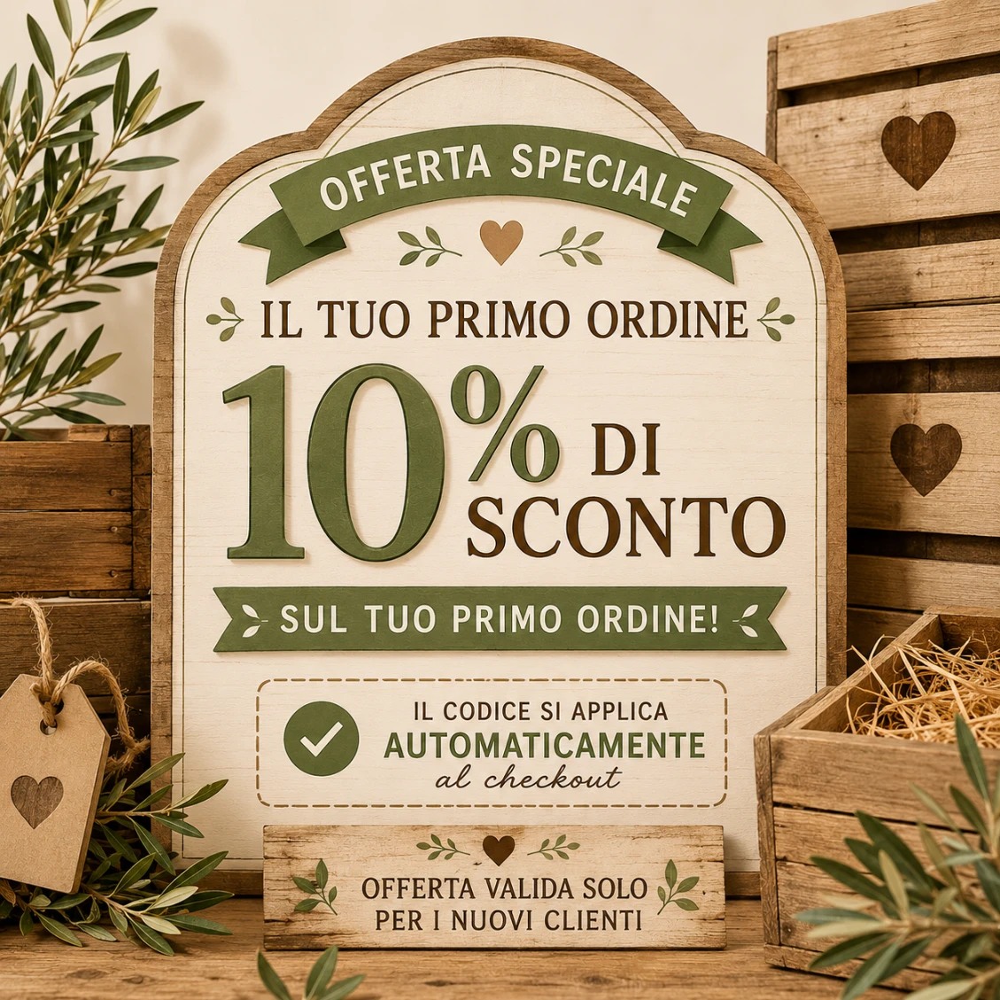 10% di sconto sul primo ordine